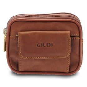 Giudi konyak színű bőr övtáska 14 x 11 cm