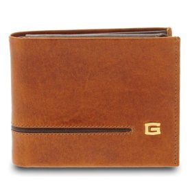   Giudi Newcastle konyak-sötétbarna férfi bőr pénztárca 11,3 x 9 cm