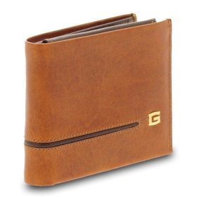   Giudi Newcastle konyak-sötétbarna férfi bőr pénztárca 11,3 x 9 cm