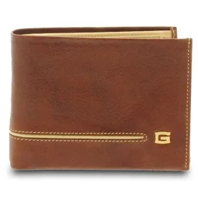   Giudi Newcastle barna-nugát férfi bőr pénztárca 12,2 x 9,5 cm