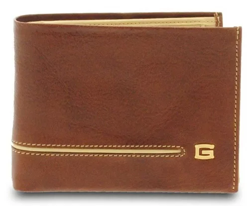 Giudi Newcastle barna-nugát férfi bőr pénztárca 12,2 x 9,5 cm