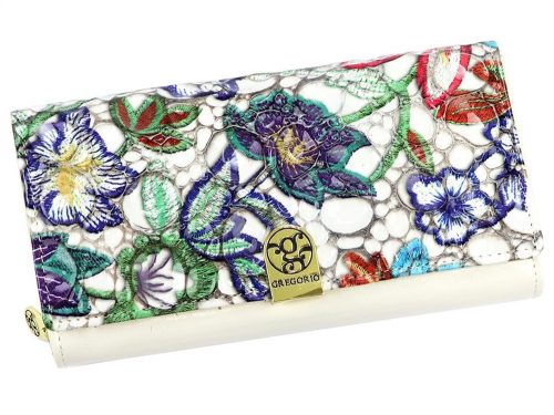 Gregorio nagyméretű mintás női pénztárca 19 × 10 cm