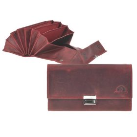 Greenburry női bordó női vintage pénztárca, brifkó 