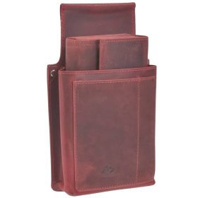 Greenburry bőr bordó vintage pincértárca, brifkó tartó