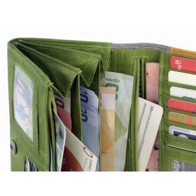 Greenburry Feng Shui harmónia női bőr pénztárca, zöld