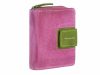 Greenburry kisméretű női bőr pénztárca, fuxia-zöld