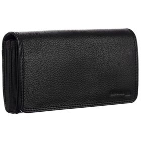   GreenLand Nature fekete bőr pénztárca, brifkó 17,5 x 10 cm