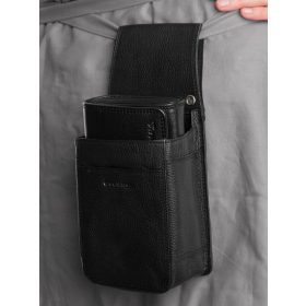   GreenLand Nature fekete bőr pénztárca, brifkó 17,5 x 10 cm