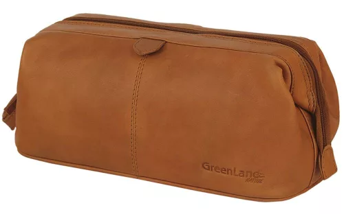 GreenLand Nature bőr kozmetikai táska, neszeszer 30 x 14 cm