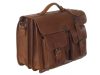 GreenLand Schulmeister konyak, bőr, aktatáska, válltáska 40 x 30 cm