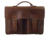 GreenLand Schulmeister konyak, bőr, aktatáska, válltáska 40 x 30 cm