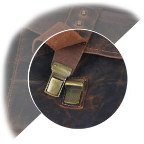   GreenLand Classic uniszex bőr aktatáska, válltáska 41 x 30 cm