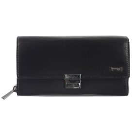   GreenLand fekete bőr pénztárca, brifkó RFID védelemmel 18 x 10 cm