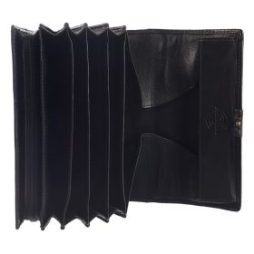   GreenLand fekete bőr pénztárca, brifkó RFID védelemmel 18 x 10 cm