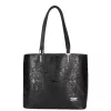 Karen Halina 9460 fekete virágmintás, női válltáska 40 x 30 x 13 cm