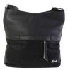 Karen Leana fekete színű, női rostbőr válltáska, oldaltáska