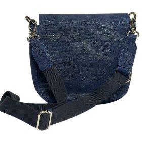 Khoani női bőr kék oldaltáska 24×20 cm
