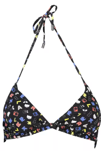 KARL LAGERFELD BEACHWEAR NŐI FÜRDŐRUHA FELSŐ FEKETE