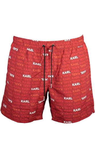 KARL LAGERFELD BEACHWEAR FÉRFI FÜRDŐNADRÁG PIROS