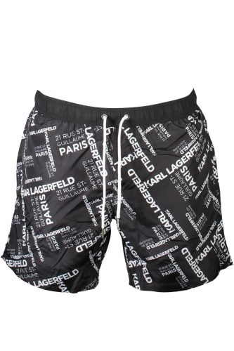 KARL LAGERFELD BEACHWEAR FÉRFI FÜRDŐNADRÁG FEKETE 