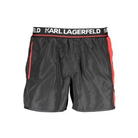 KARL LAGERFELD BEACHWEAR FÉRFI FÜRDŐNADRÁG FEKETE 