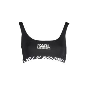 KARL LAGERFELD BEACHWEAR NŐI FÜRDŐRUHA FELSŐ FEKETE