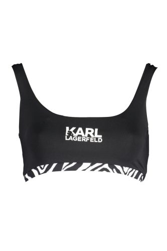 KARL LAGERFELD BEACHWEAR NŐI FÜRDŐRUHA FELSŐ FEKETE
