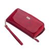 Kroko Mander női nagyméretű piros lakkbőr pénztárca 19 × 9,5 cm