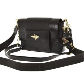 Laura Biaggi fekete színű női kézitáska, válltáska