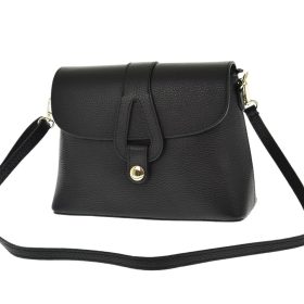   Laura Biaggi fekete színű női bőr kézitáska, válltáska