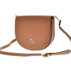 Laura Biaggi matt barna női bőr kézitáska, válltáska