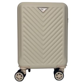   Leonardo Da Vinci bézs színű, keményfalú kabinbőrönd 40 cm