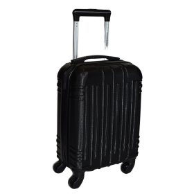   Leonardo Da Vinci fekete színű, keményfalú kabinbőrönd 40 cm