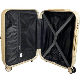   Leonardo Da Vinci bézs színű, keményfalú kabinbőrönd 50 cm