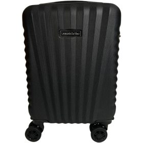   Leonardo Da Vinci fekete színű, keményfalú kabinbőrönd 50 cm