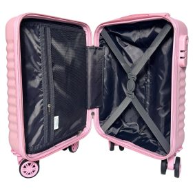   Leonardo Da Vinci mályva színű, keményfalú kabinbőrönd 50 cm