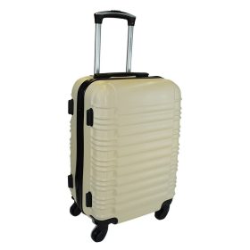   Leonardo Da Vinci bézs színű, keményfalú kabinbőrönd 50 cm