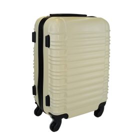   Leonardo Da Vinci bézs színű, keményfalú kabinbőrönd 50 cm