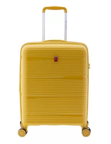 Gladiator Bionic keményfedeles sárga színű bővíthető bőrönd 55 cm
