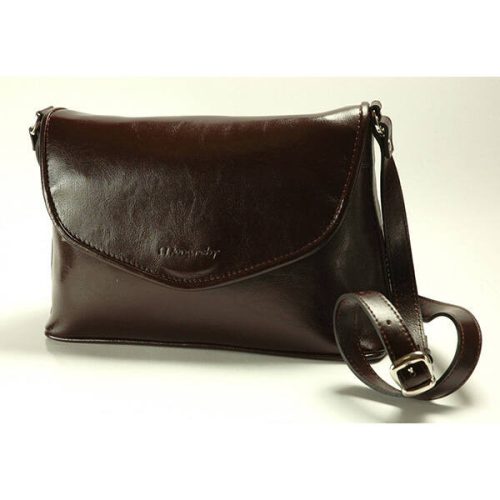Monarchy Alycia barna női bőr válltáska 30x21cm