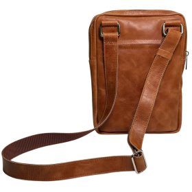 Monarchy férfi konyak bőr oldaltáska 27 x 20 cm