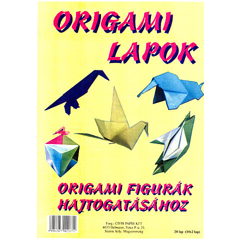 Origami lapok A/4-es méret 20 db