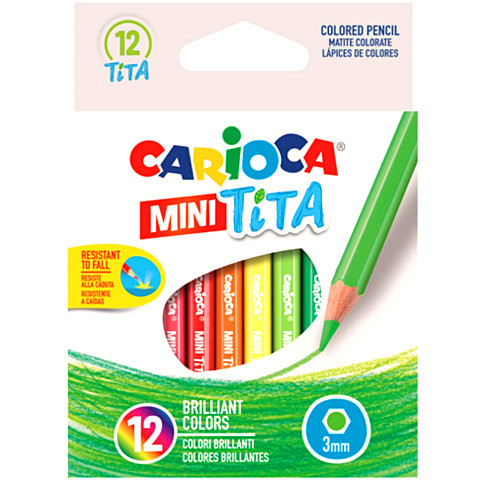 Carioca: Mini Tita törésálló színes ceruza szett 12 db-os