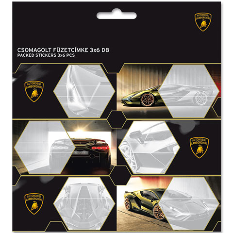 Ars Una: Lamborghini csomagolt füzetcímke 3×6 db-os