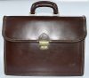 Maxmoda olasz dupla rekeszes sötétbarna férfi bőr aktatáska 40 x 29 cm.