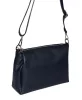 Maxmoda Cara kisméretű, női sötétkék színű bőr kézitáska, válltáska 27 × 17,5 cm