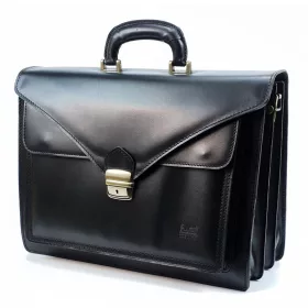   Maxmoda Giorgio tripla rekeszes V fedeles férfi olasz bőr aktatáska 40 x 29 cm.