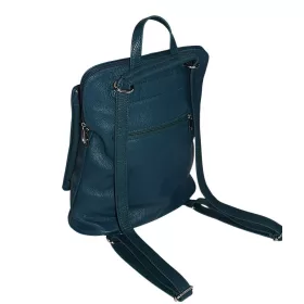   Maxmoda Maria türkizkék színű női bőr hátizsák 35 × 30 cm