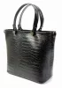 Maxmoda Océane olasz női fekete kroko kézitáska 36 × 29,5 cm
