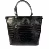 Maxmoda Océane olasz női fekete kroko kézitáska 36 × 29,5 cm